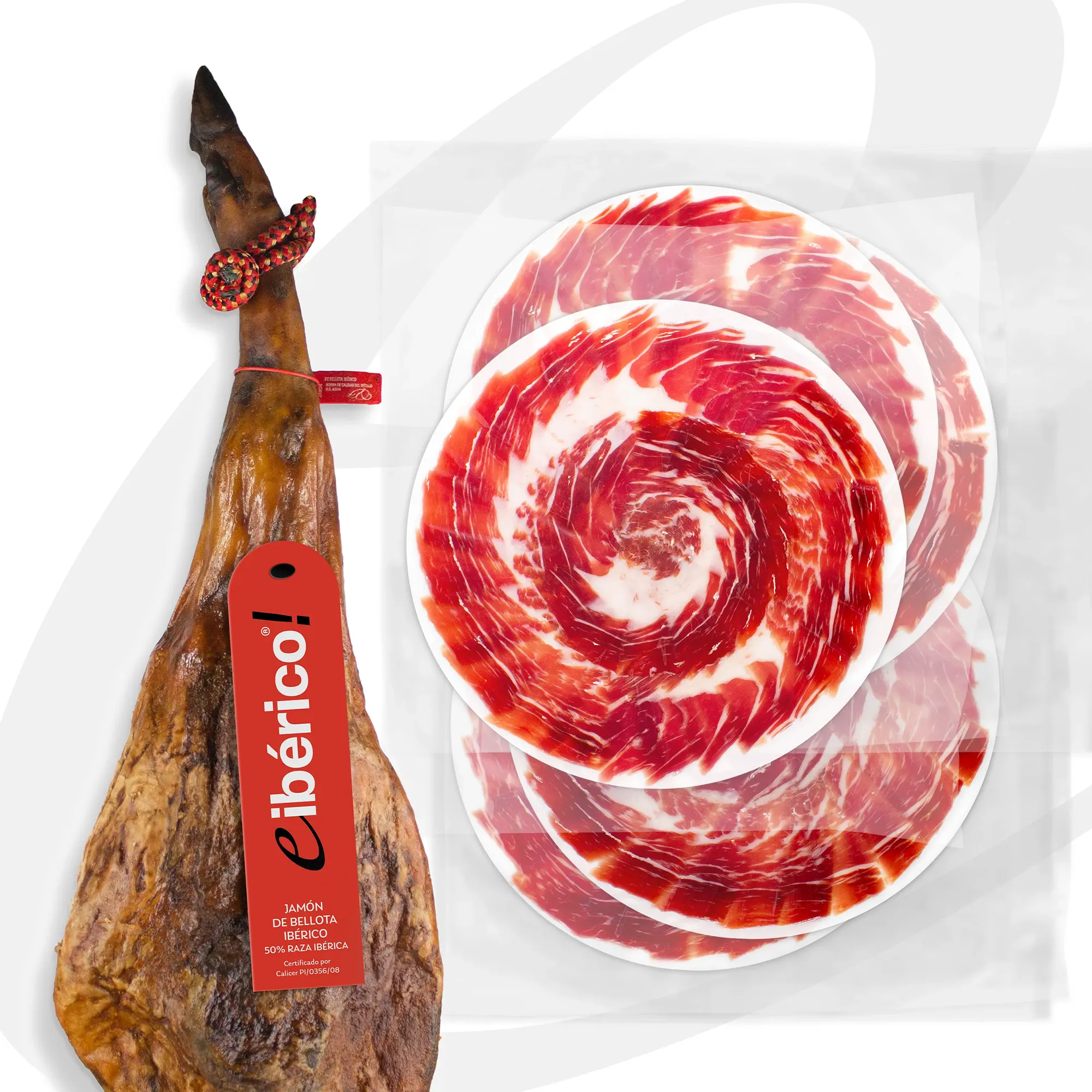 eIberico Jamon de Bellota Iberico 50 Raza Iberica Cortado a Cuchillo Entero