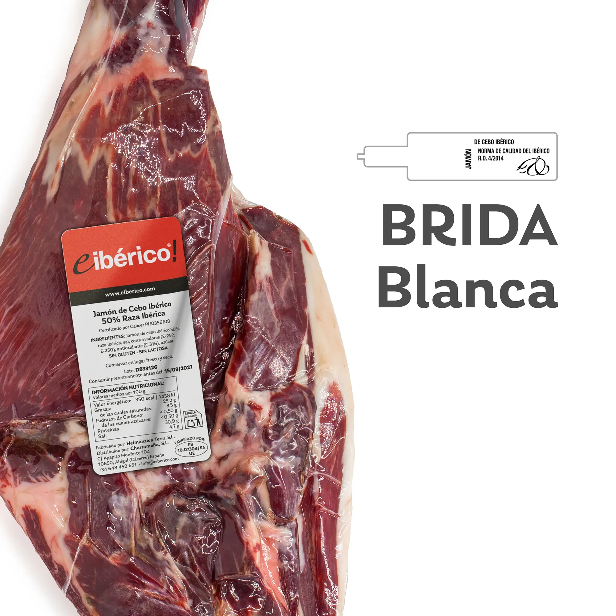 Jamón de Cebo Ibérico 50% Raza Ibérica Deshuesado - Imagen 2