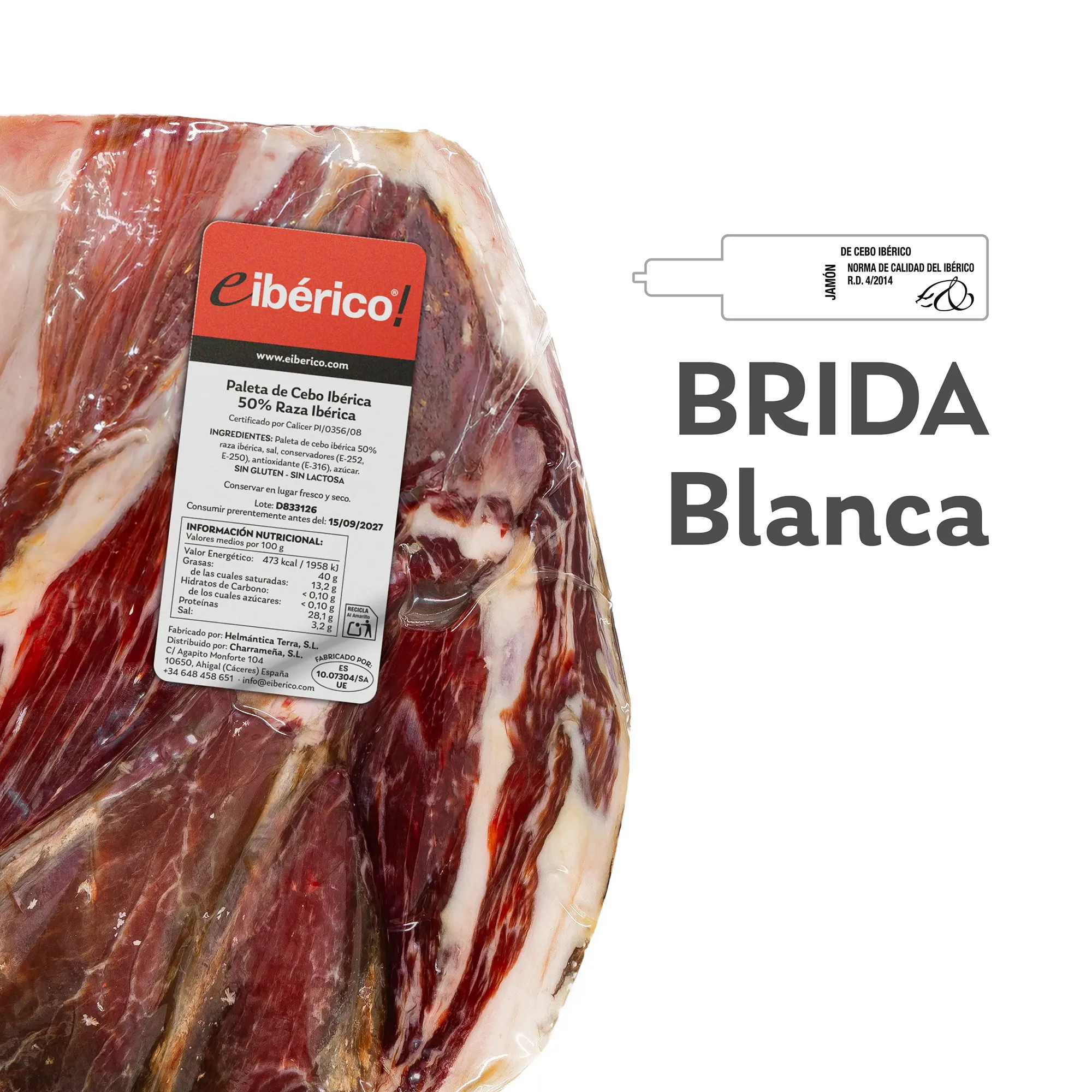 eIbérico Paleta de Cebo Ibérica 50% Raza Ibérica Deshuesada 2