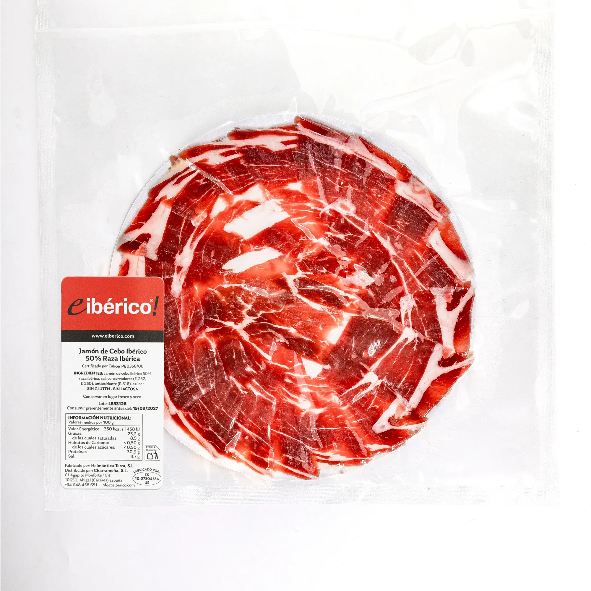 eibérico Jamón de Cebo Ibérico 50% Raza Ibérica Plato 80g 2